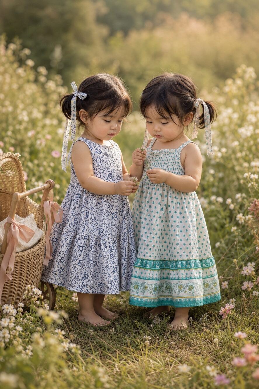 Barefoot In The Garden Floral Swing + Boho Printed Smocked Babydoll Dresses